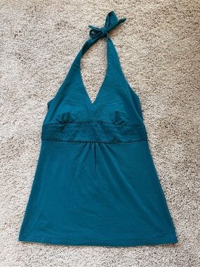 LOFT Teal Blue Halter Neck Women’s Y2K Top, Size XS